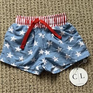 Caden Lane Blue Star Print Shorts